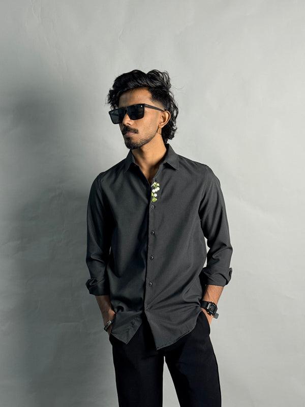 Black Premium Embroidery Shirt