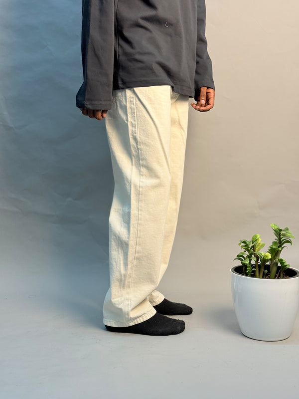 Off White Straight Fit Jeans