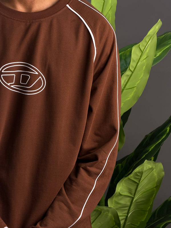 Full Sleeve Brown Cotton T-Shirts