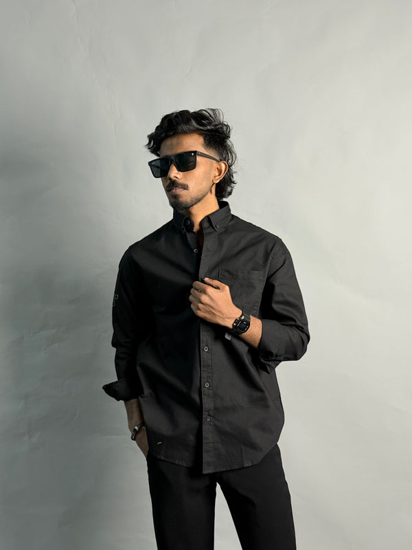 PLAIN SHIRT [ BLACK ]