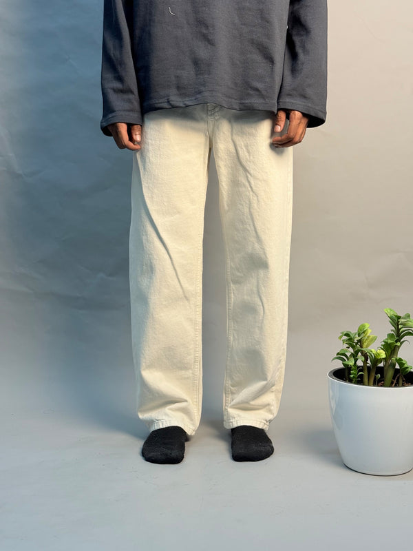 Off White Straight Fit Jeans