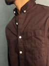 PLAIN SHIRT [ DARK BROWN ]