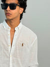 PLAIN LINEN SHIRT [WHITE]
