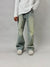 Light Blue Yellow-Tint Fade Baggy Jeans