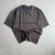 Dark Grey Plain Five-Sleeve T-Shirt