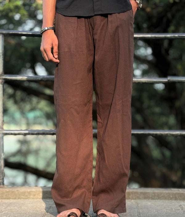 LINEN PANT BROWN