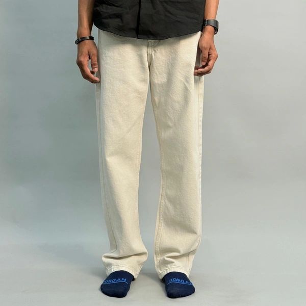 Cream StraightFit Jean