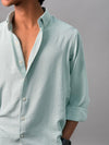 WRINKLED FREE SHIRT MINT GREEN