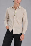 EMBROIDERY SHIRT [ LIGHT PEACH ]