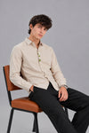 EMBROIDERY SHIRT [ LIGHT PEACH ]