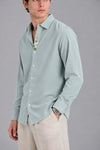 EMBROIDERY SHIRT [ LIGHT PISTA ]