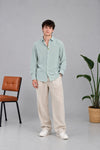 EMBROIDERY SHIRT [ LIGHT PISTA ]