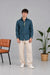 EMBROIDERY SHIRT [ PEACOCK BLUE ]