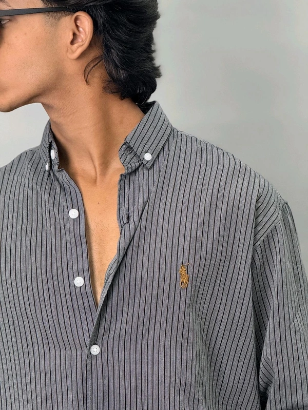 SOFT POLY STRIPES SHIRT