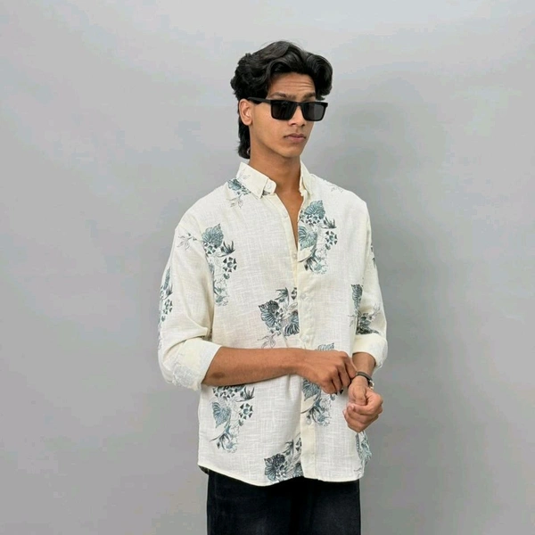 LINEN PRINT SHIRT