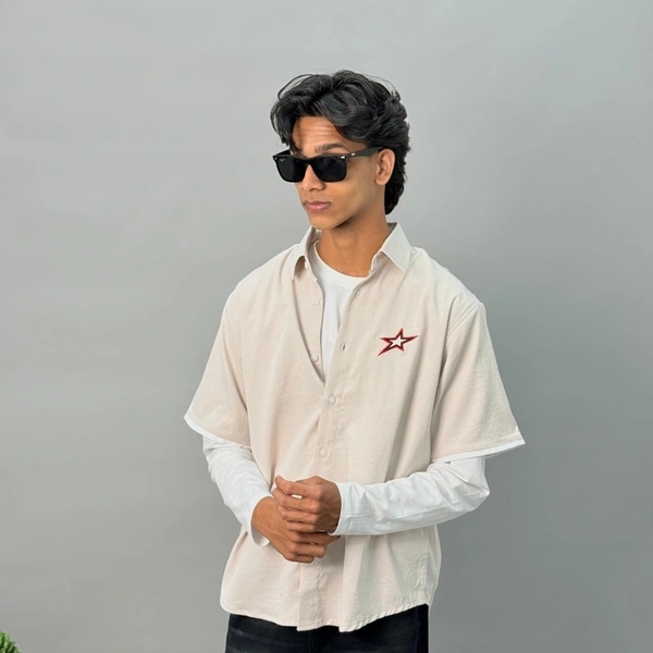 EMBROIDERY FIVE SLEEVE SHIRTS
