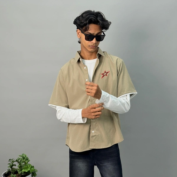 EMBROIDERY FIVE SLEEVE SHIRTS