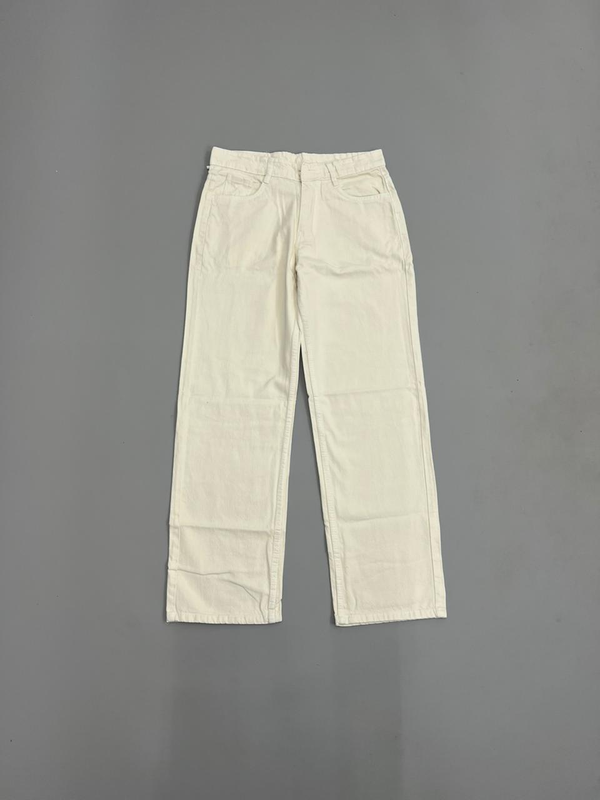 Cream Baggy Fit Jean