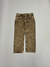 Brown-Khaki Acid-Wash Mom Fit Jeans