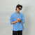 Full Sleeve Linen Shirt (BLUE)