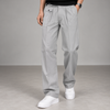 Light Grey Straight Fit Pleated Formal Pants