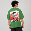Green Football Graphic Five-Sleeve T-Shirt