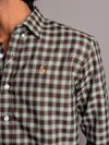 Light Green & Brown Checks Shirt