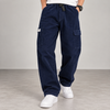 Dark Blue Corduroy Cargo Pants