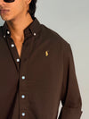 Premium Poly Lycra Shirt [DARK BROWN]