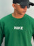 Green Graphic Five-Sleeve T-Shirt