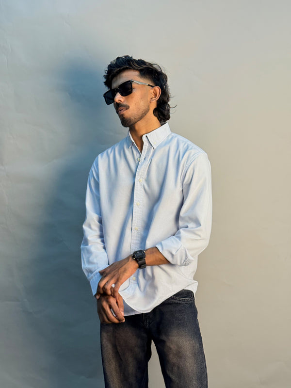 Light Blue Micro Checks Shirt