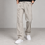 Light Grey Textured Pleated Gurkha Pants