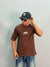 Brown Five-Sleeve Graphic T-Shirt