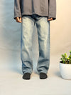 Light Blue Vintage Washed Straight Fit Jeans
