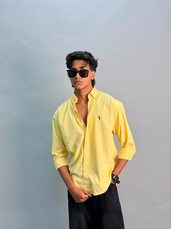 Premium Micro Checks Shirt [YELLOW]