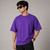 Purple Plain Five-Sleeve T-Shirt