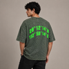 Dark Green Textured Five-Sleeve T-Shirt