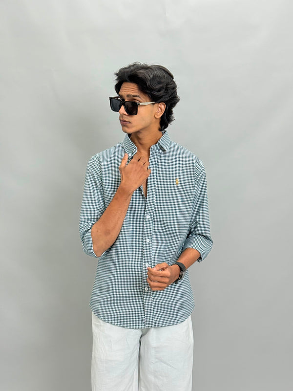 MICRO CHECKS SHIRTS [GREEN]