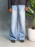 Wide Leg Light Blue & White Jeans