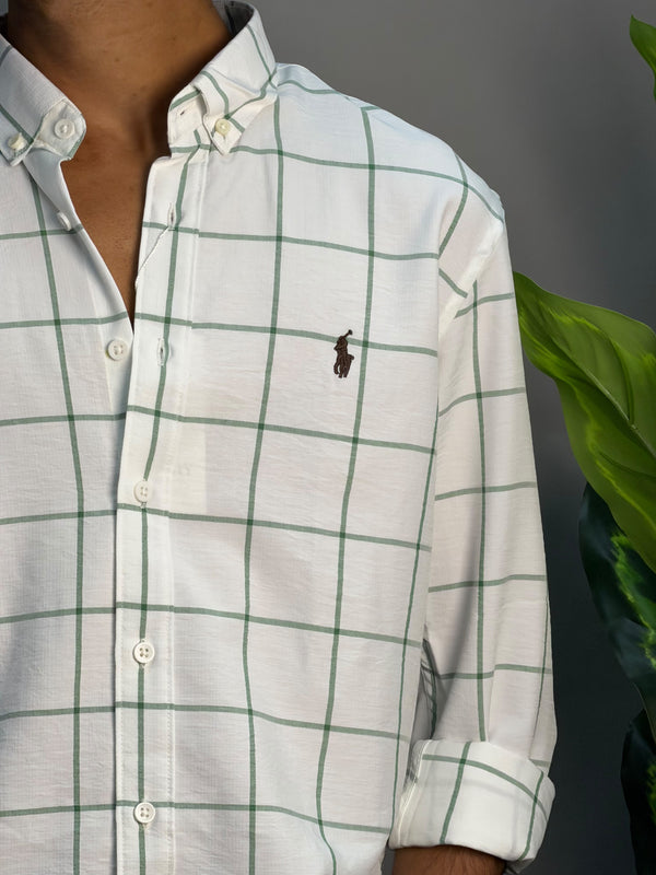 Checks Shirt [White & Green]