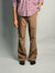 Brown Formal Semi Bootcut Pants