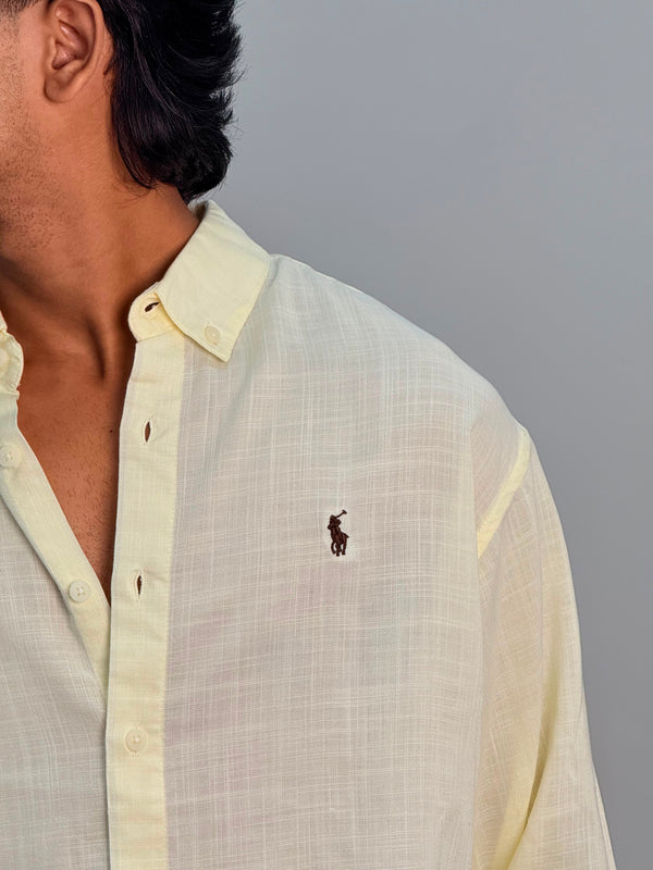 PREMIUM LINEN SHIRT [YELLOW]