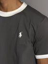 Ringer Half Sleeve T-Shirt [GREY]