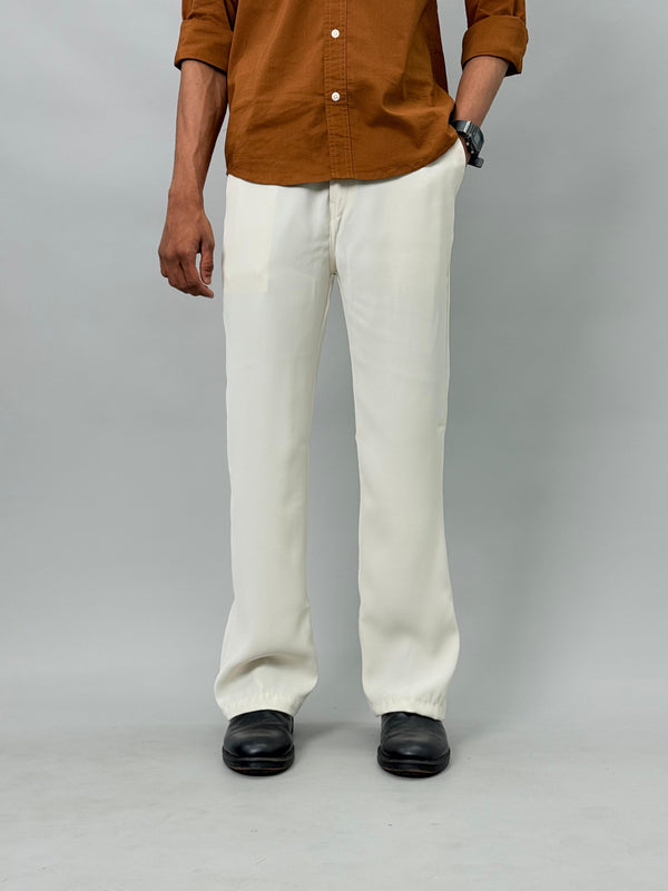 ARMANI SEMI-BOOTCUT PANTS (BEIGE)
