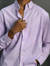Purple Microchecks With Stars Shirt