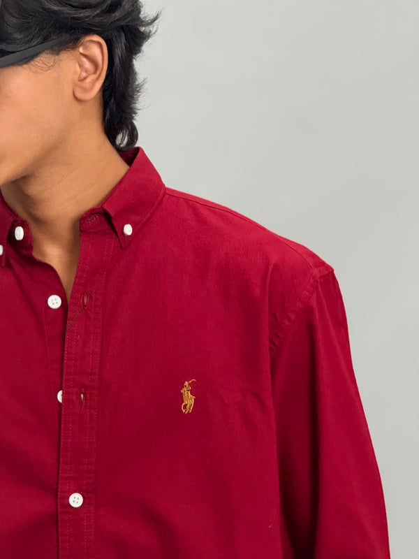 PREMIUM OXFORD PLAIN SHIRT [RED]