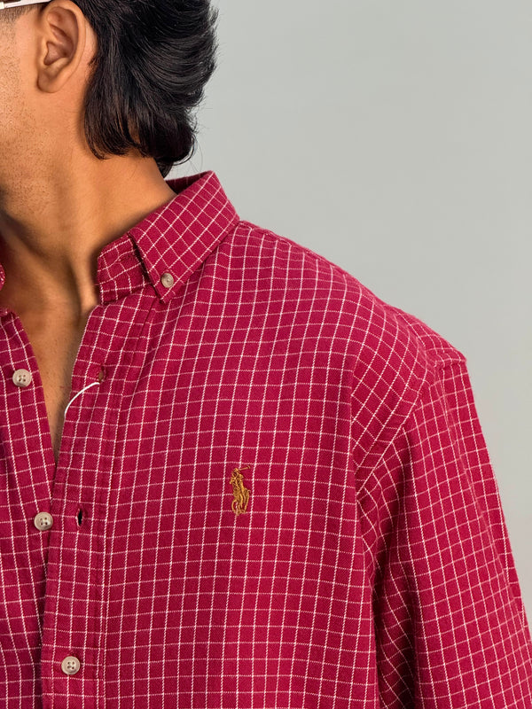 Premium Checks Shirt [RED]