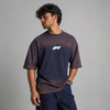 Dark-Wash Racing Graphic Five-Sleeve T-Shirt