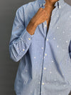 Dark Blue Checks With Stars Shirt
