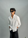 PLAIN SHIRT [POLY LYCRA,WHITE]